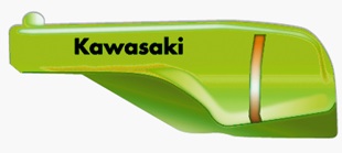 Kawasaki Factory Lime Green Fuel Tank